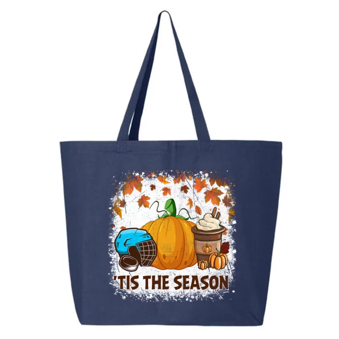 Pumpkin Spice Hockey Tis The Season Fall Thanksgiving Gift 25L Jumbo Tote