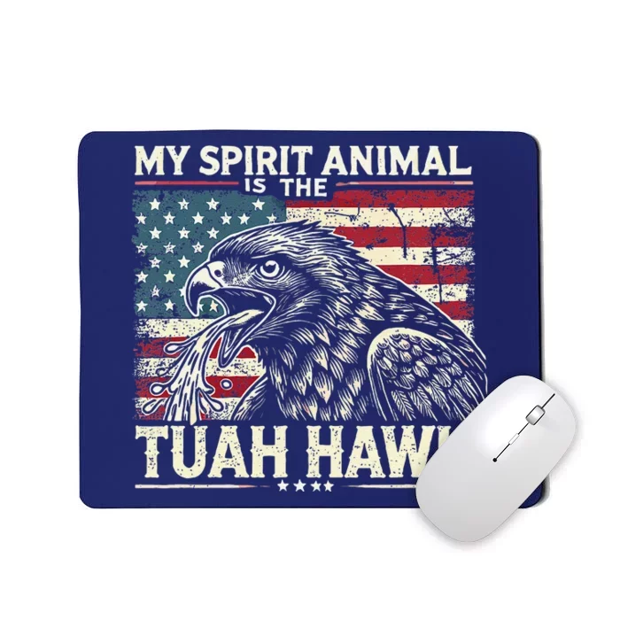 Patriotic Spitting Hawk Tuah Meme Tuah Hawk Spirit Animal Mousepad