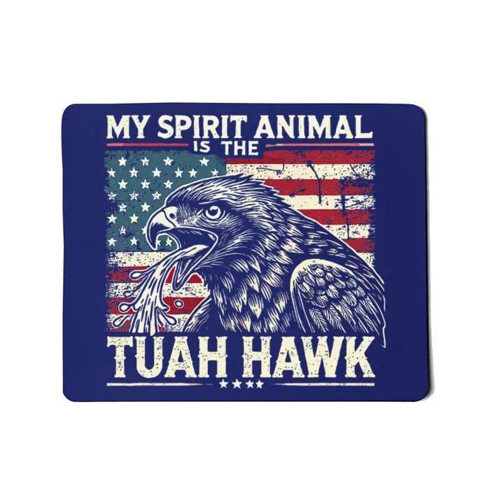 Patriotic Spitting Hawk Tuah Meme Tuah Hawk Spirit Animal Mousepad