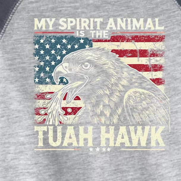 Patriotic Spitting Hawk Tuah Meme Tuah Hawk Spirit Animal Toddler Fine Jersey T-Shirt