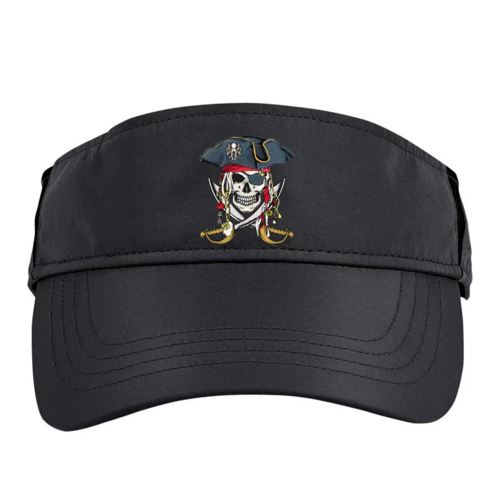 Pirate Skull Halloween Little Kids Ns Adult Drive Performance Visor