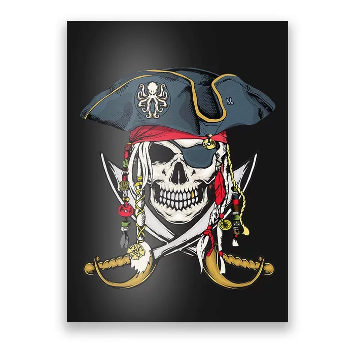 Pirate Skull Halloween Little Kids Ns Poster