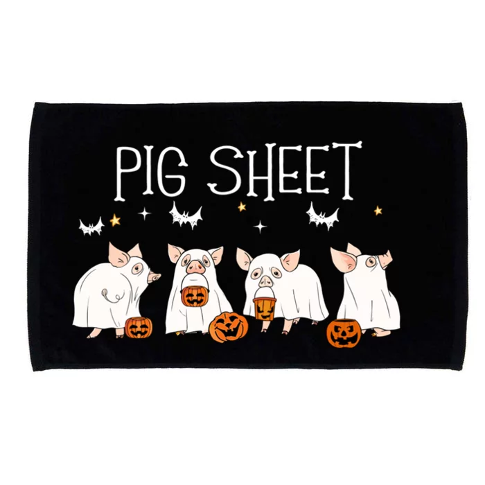 Pig Sheet Halloween Pig Ghost Funny Halloween Farmer Pigs Meaningful Gift Microfiber Hand Towel