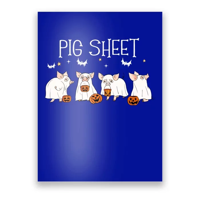 Pig Sheet Halloween Pig Ghost Funny Halloween Farmer Pigs Meaningful Gift Poster