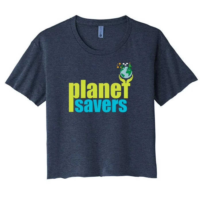 Planet Saver Happy Earth Day Women's Crop Top Tee