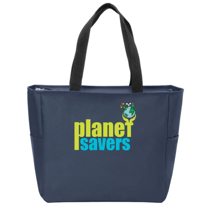 Planet Saver Happy Earth Day Zip Tote Bag