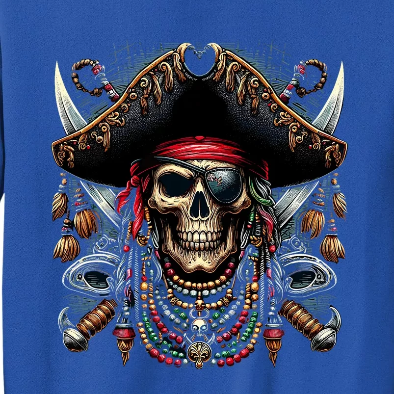 Pirate Skull Halloween Tall Sweatshirt