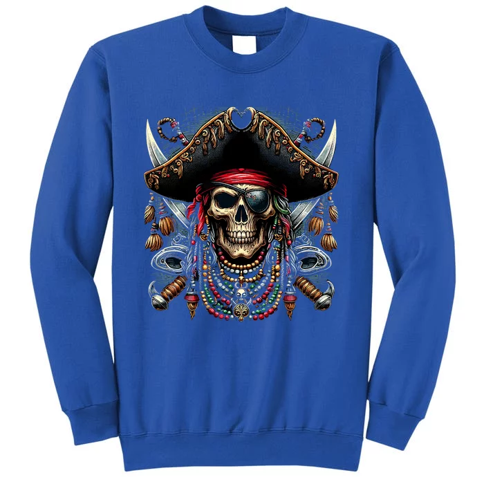 Pirate Skull Halloween Tall Sweatshirt