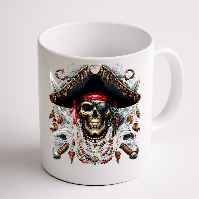 Pirate Skull Halloween Front & Back Coffee Mug