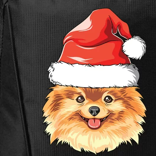 Pomeranian Santa Hat Christmas Pomeranian City Backpack