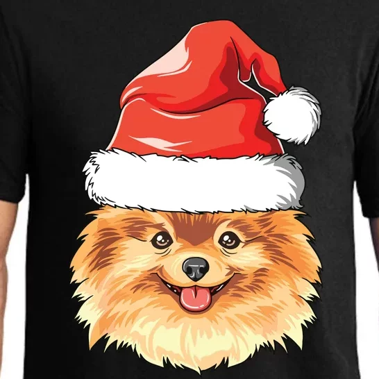 Pomeranian Santa Hat Christmas Pomeranian Pajama Set