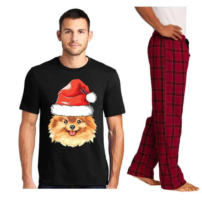 Pomeranian Santa Hat Christmas Pomeranian Pajama Set