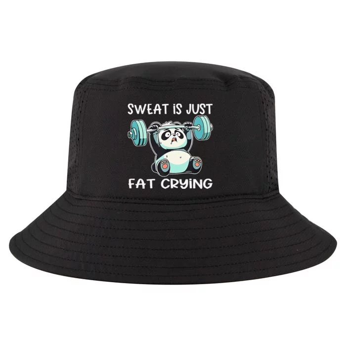 Panda Sweat Is Just Fat Crying Gym Gift Cool Comfort Performance Bucket Hat