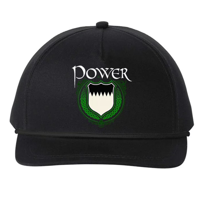 Power Surname Irish Clan Tartan Badge Ireland Snapback Five-Panel Rope Hat