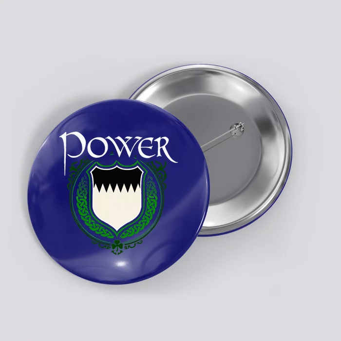 Power Surname Irish Clan Tartan Badge Ireland Button