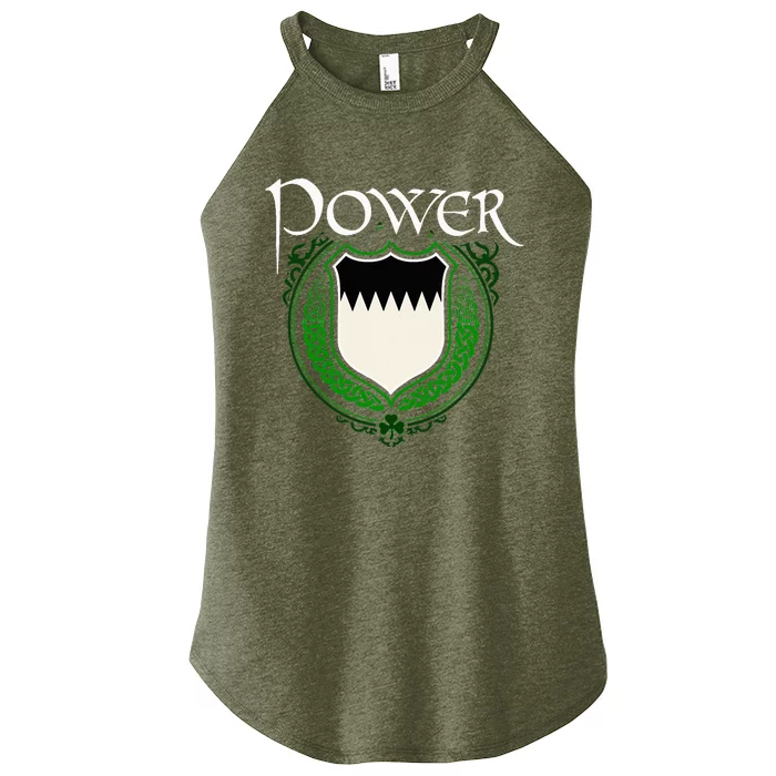 Power Surname Irish Clan Tartan Badge Ireland Women’s Perfect Tri Rocker Tank