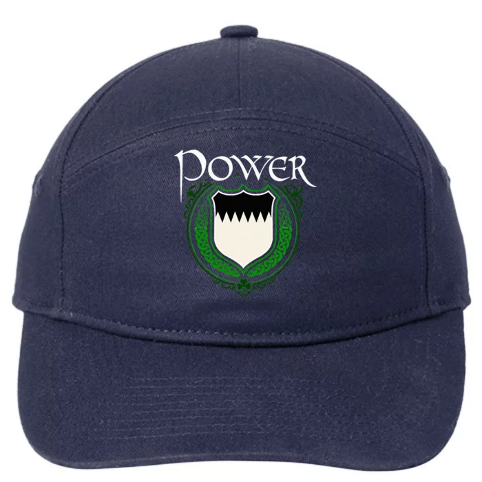 Power Surname Irish Clan Tartan Badge Ireland 7-Panel Snapback Hat