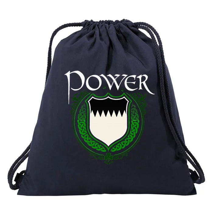 Power Surname Irish Clan Tartan Badge Ireland Drawstring Bag