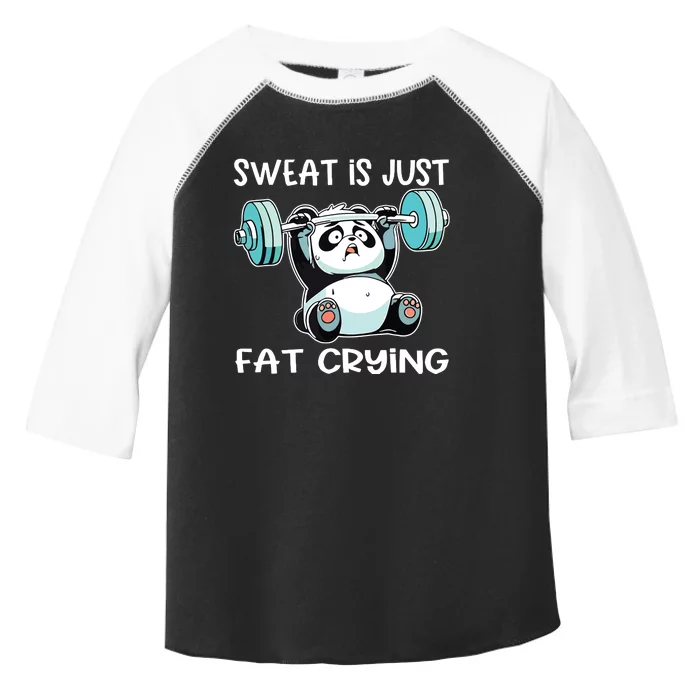 Panda Sweat Is Just Fat Crying Gym Toddler Fine Jersey T-Shirt