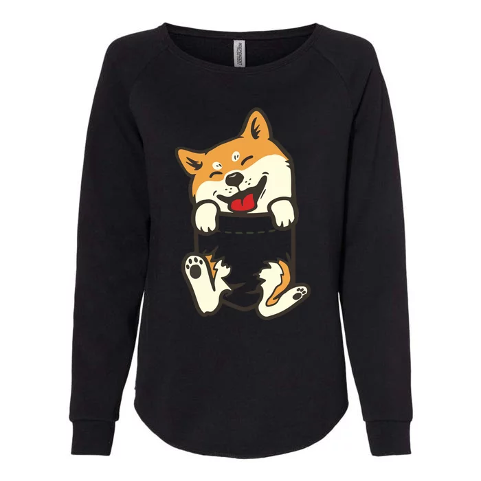 Pocket Shiba Inu Feet Cute Doge Akita Dog Lover Owner Gift Womens California Wash Sweatshirt