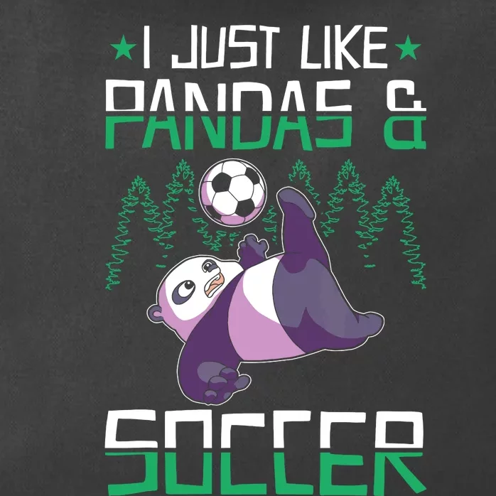 Panda Soccer I Just Love Pandas And Playing Soccer Zip Tote Bag