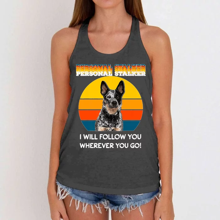 Personal Stalker I Will Follow You Wherever You Go Premium Women's Knotted Racerback Tank