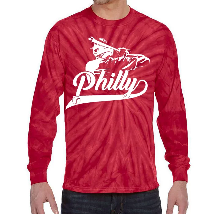 Philadelphia Skylines I Am Proud Of Philadelphia Tie-Dye Long Sleeve Shirt