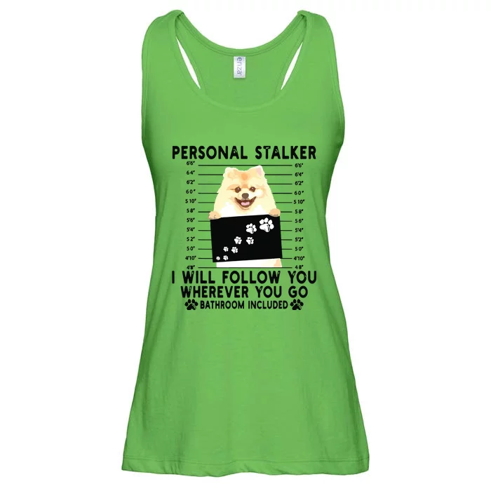 Personal Stalker I Will Follow You Pomeranian Lover Gift Ladies Essential Flowy Tank