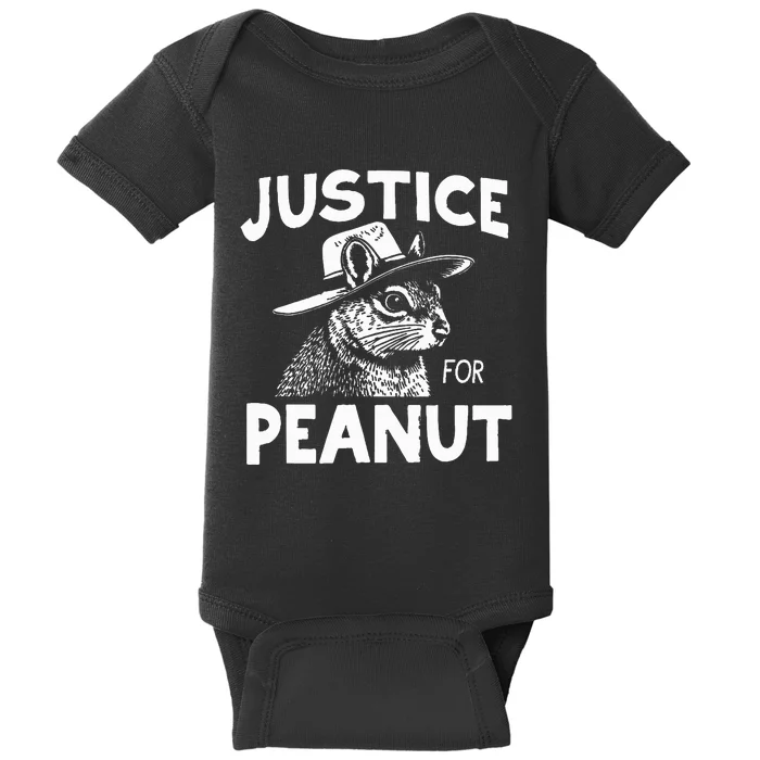 Peanut Squirrel Justice For Peanut Baby Bodysuit