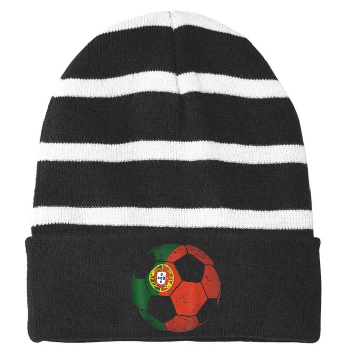 Portugal Soccer Jersey Portuguese Football Men Women Striped Beanie with Solid Band