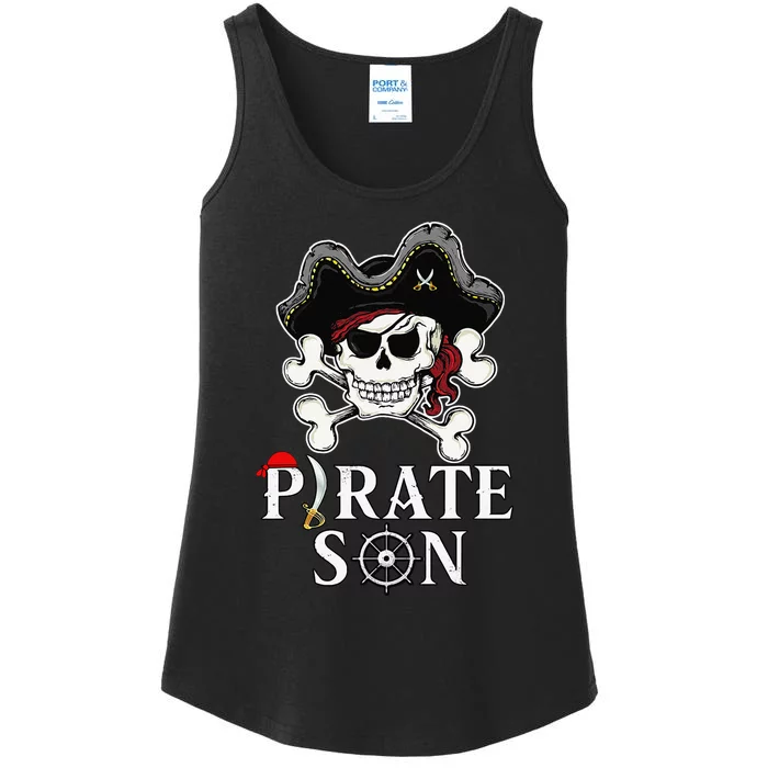 Pirate Son Jolly Roger Crossbones Pirate Ladies Essential Tank