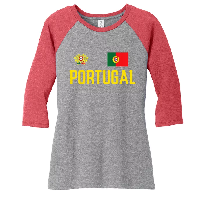 Portugal Soccer Jersey Portuguese Football Men Women Women's Tri-Blend 3/4-Sleeve Raglan Shirt