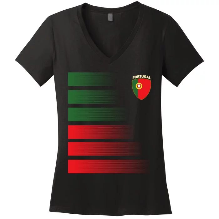 Portugal Soccer Jersey Portuguese Football Men Women Women's V-Neck T-Shirt