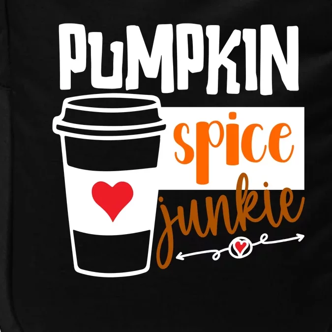 Pumpkin Spice Junkie Coffee Lover Heart Impact Tech Backpack