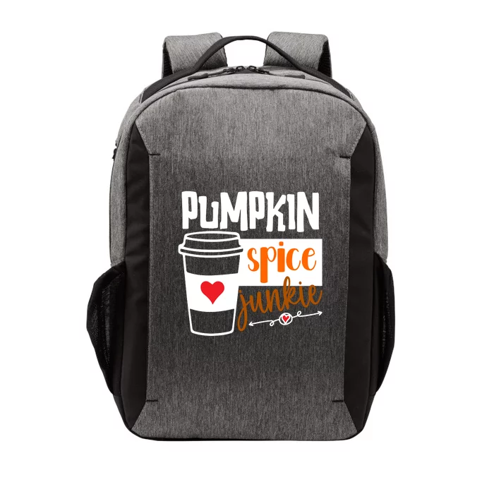 Pumpkin Spice Junkie Coffee Lover Heart Vector Backpack