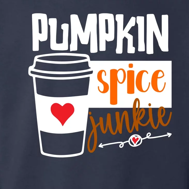 Pumpkin Spice Junkie Coffee Lover Heart Toddler Hoodie