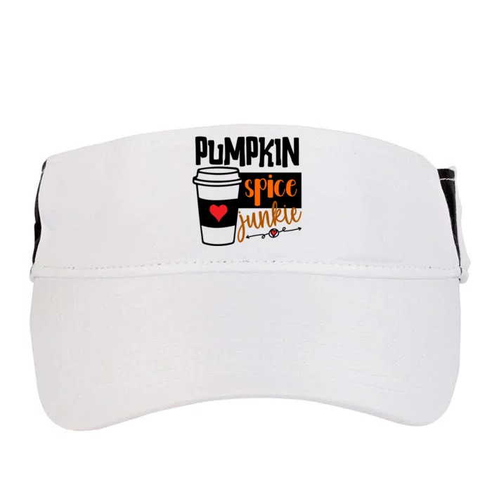 Pumpkin Spice Junkie Coffee Lover Heart Adult Drive Performance Visor