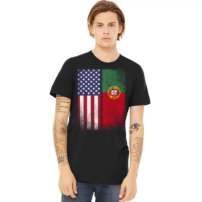 Portugal Soccer Jersey Portuguese American Flag Football Men Women Premium T-Shirt