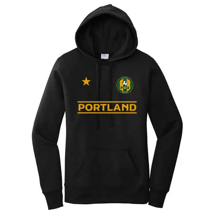 Portland Soccer Jersey Mini Badge ORIGINAL Women's Pullover Hoodie