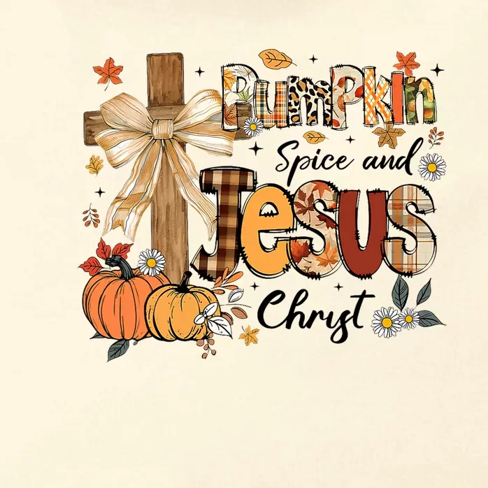 Pumpkin Spice Jesus Christ Funny Fall Thanksgiving Christian Zip Tote Bag