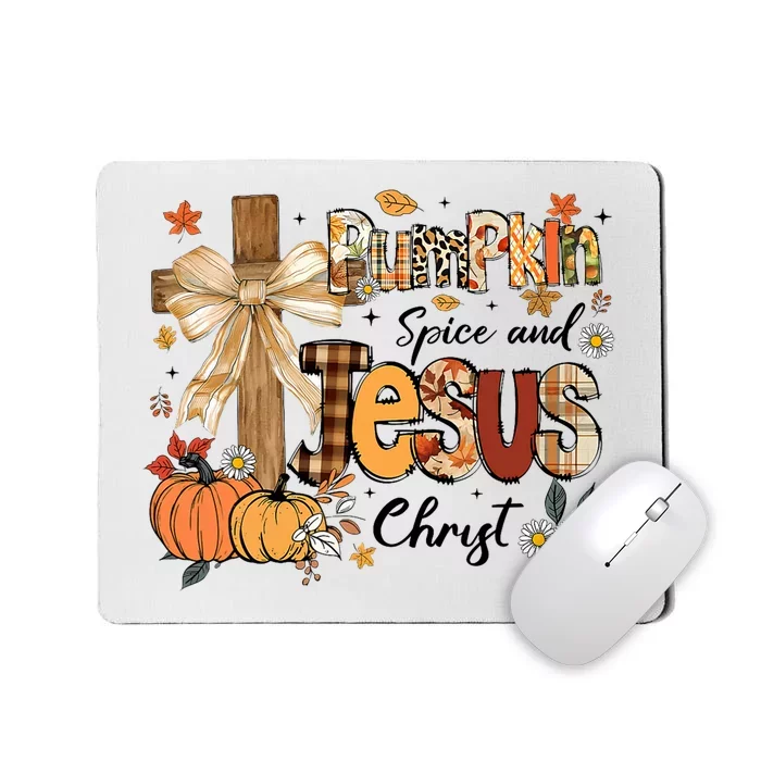 Pumpkin Spice Jesus Christ Funny Fall Thanksgiving Christian Mousepad