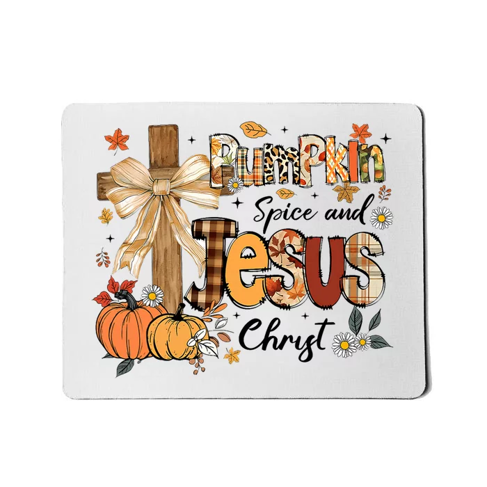 Pumpkin Spice Jesus Christ Funny Fall Thanksgiving Christian Mousepad