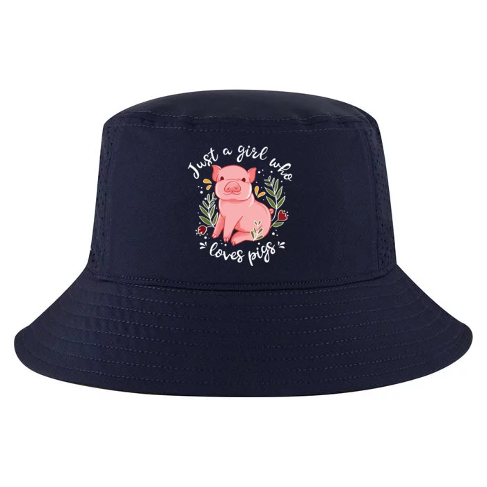 Pig Saying Just Girl Who Loves Pigs Pig Lovers Design Cool Comfort Performance Bucket Hat