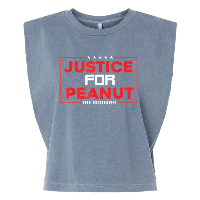 Peanut Squirrel Justice For Peanut Funny The Squirrelgift Garment-Dyed Women's Muscle Tee