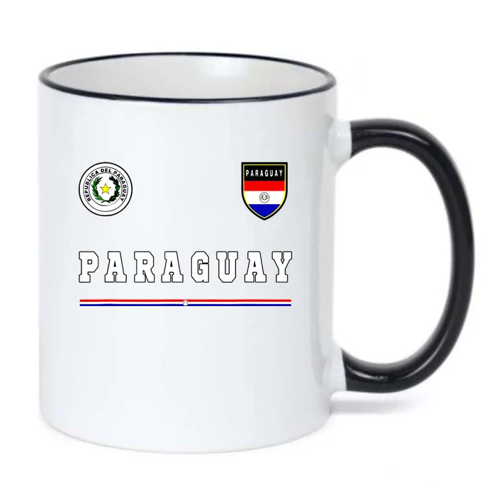 Paraguay Sportsoccer Jersey Flag Football Black Color Changing Mug