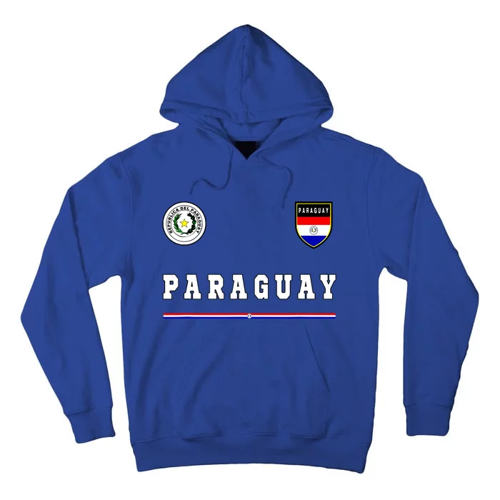 Paraguay Sportsoccer Jersey Flag Football Tall Hoodie