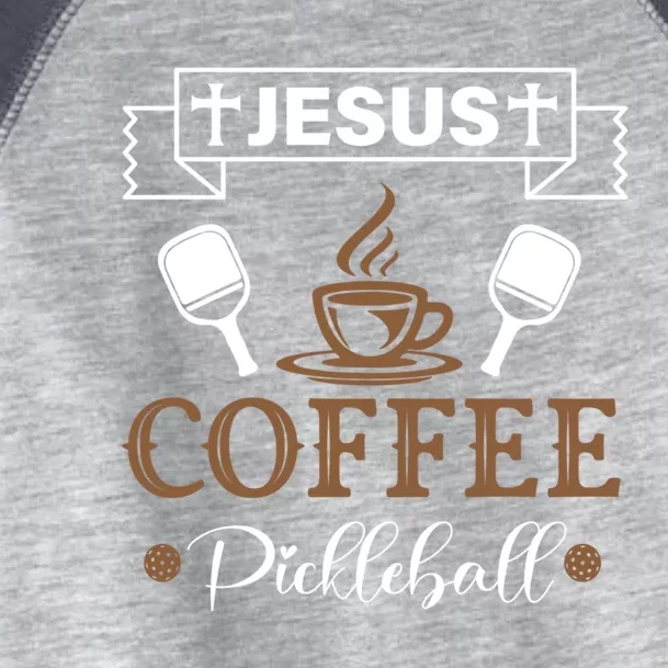 Pickleball Sports Jesus Coffee Pickleball Gift Toddler Fine Jersey T-Shirt