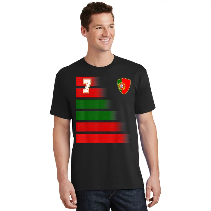 Portugal Soccer Jersey Flag Retro 7 Portuguese Football T-Shirt