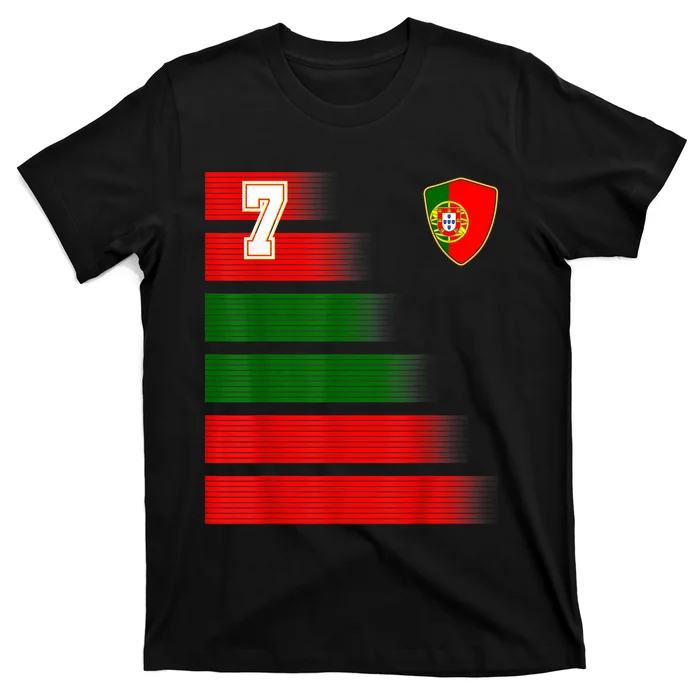 Portugal Soccer Jersey Flag Retro 7 Portuguese Football T-Shirt