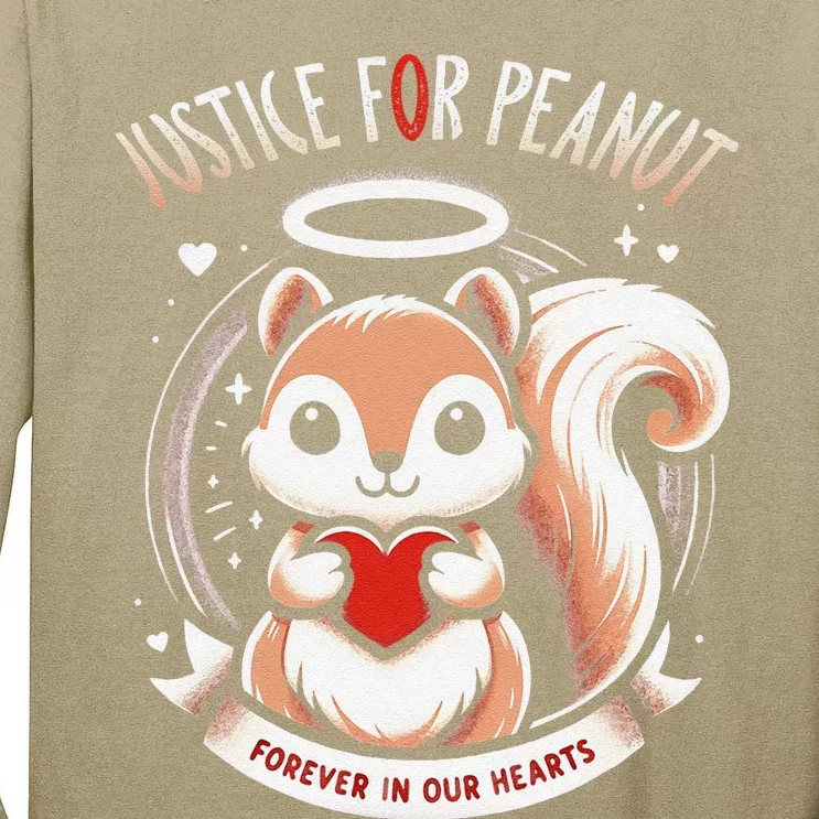 Peanut Squirrel Justice For Peanut The Squirrel Tall Long Sleeve T-Shirt